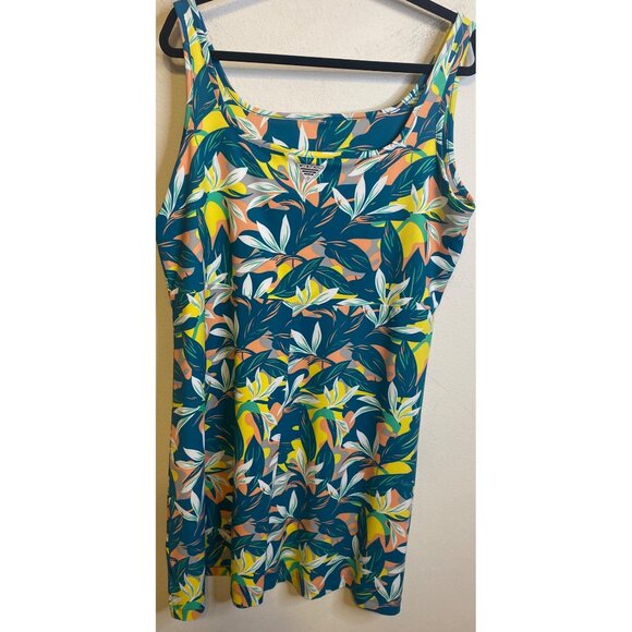 Columbia Dress Womens PFG Freezer III Active Sleeveless Plus Size 1X Tropical - Picture 2 of 4